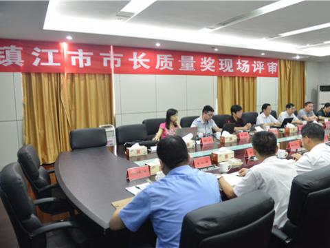镇江市市长质量奖现场评审活动在918博天堂母线顺遂举行